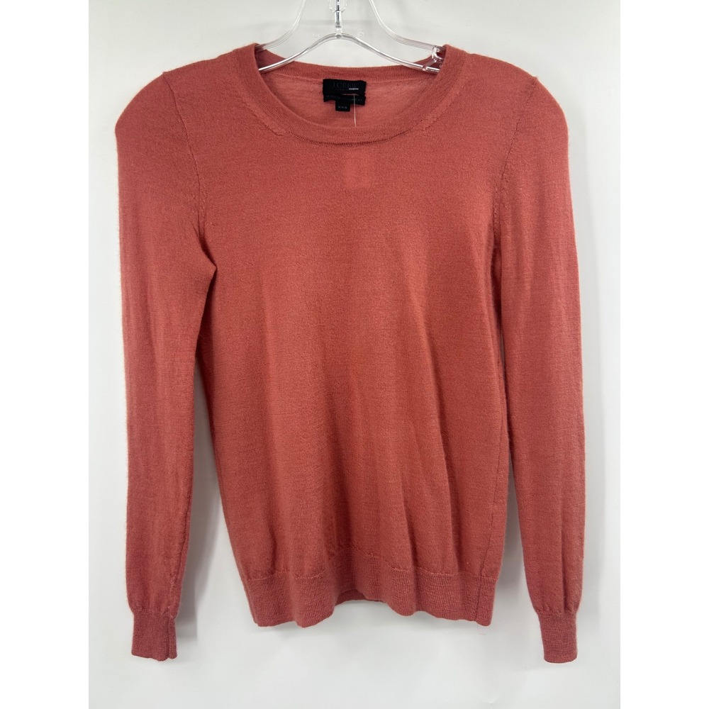 J.Crew Collection Italian Cashmere Crewneck Sweater Pink Terracotta XXS